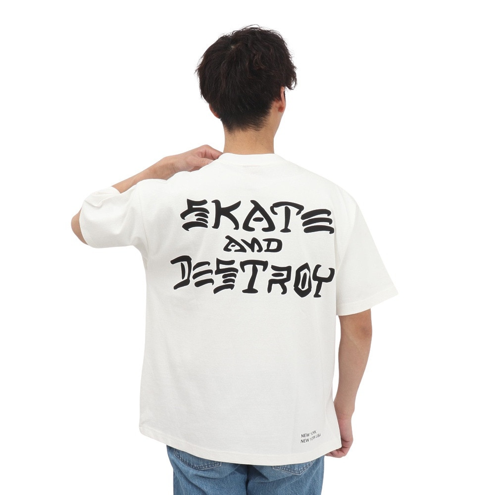 マンハッタンポーテージ（ManhattanPortage）（メンズ）半袖 プリントTシャツ THRASHER 25SS-MP-M614 WHITE
