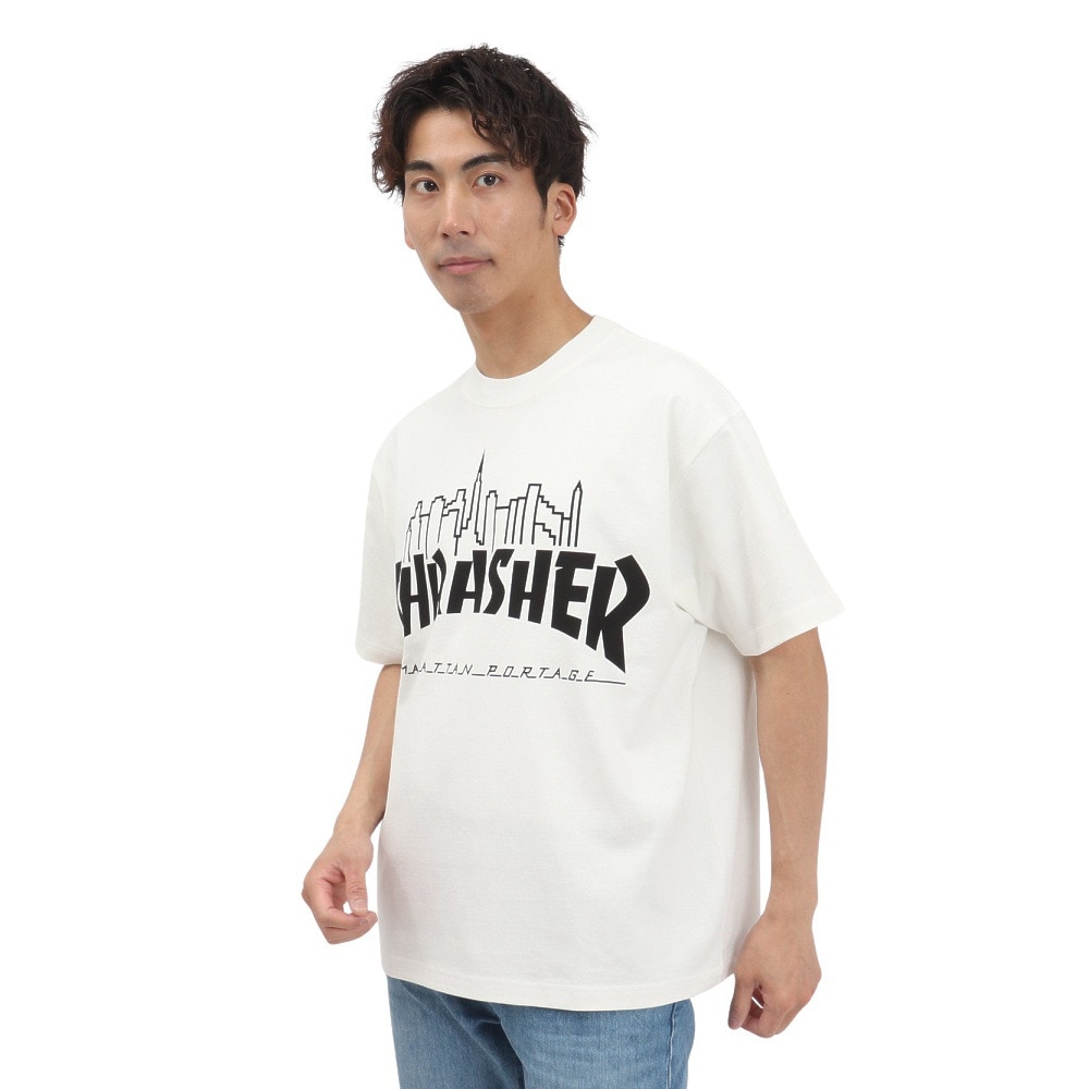 マンハッタンポーテージ（ManhattanPortage）（メンズ）半袖 プリントTシャツ THRASHER 25SS-MP-M614 WHITE