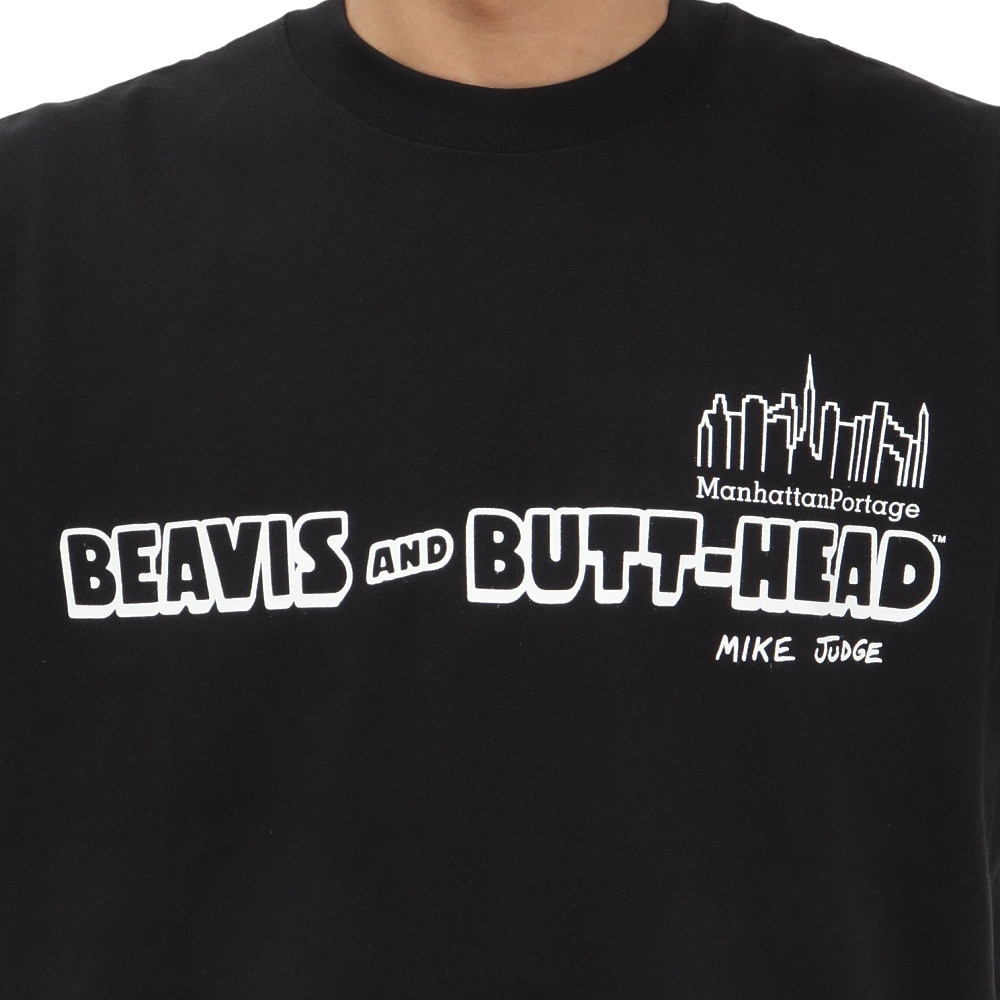 マンハッタンポーテージ（ManhattanPortage）（メンズ）半袖 プリントTシャツ BEAVIS AND BUTT-HEAD 25SS-MP-M617 BLACK