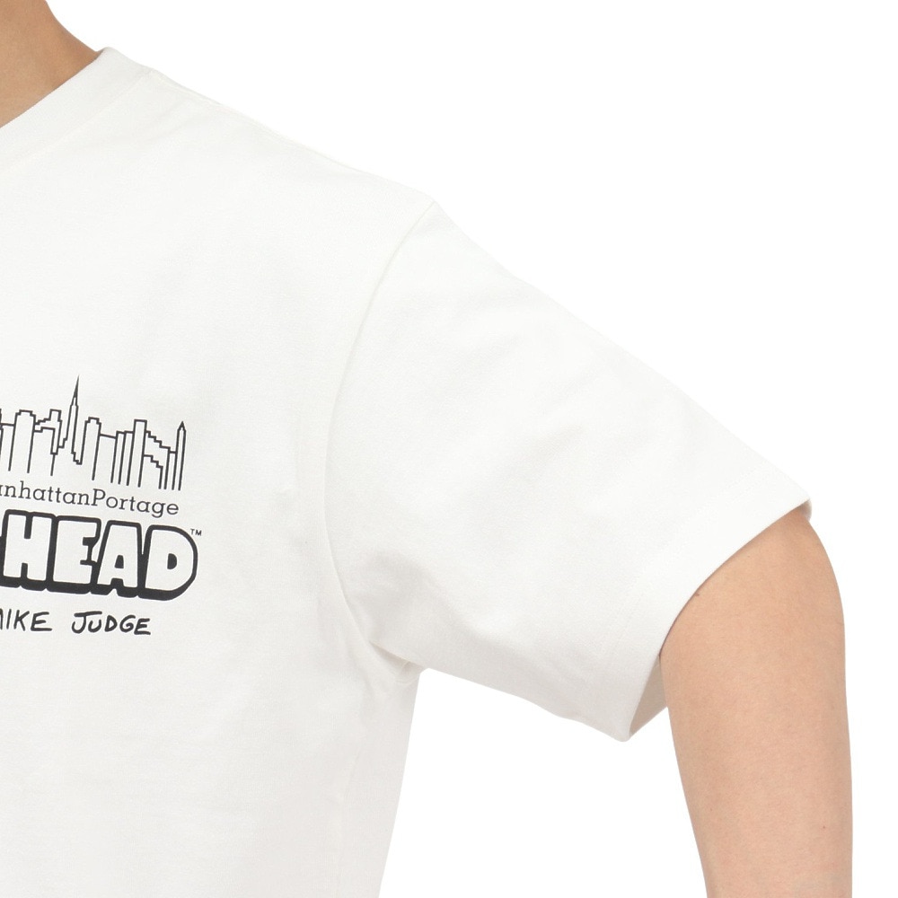 マンハッタンポーテージ（ManhattanPortage）（メンズ）半袖 プリントTシャツ BEAVIS AND BUTT-HEAD 25SS-MP-M617 WHITE