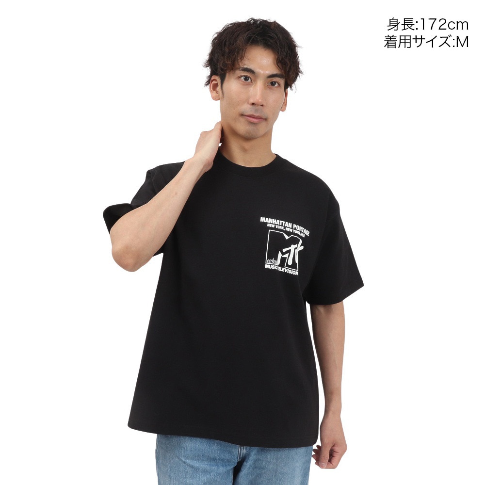 マンハッタンポーテージ（ManhattanPortage）（メンズ）半袖 プリントTシャツ MTV 25SS-MP-M618 BLACK