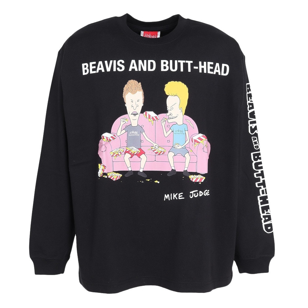マンハッタンポーテージ（ManhattanPortage）（メンズ）長袖プリントTシャツ BEAVIS AND BUTT-HEAD 25SS-MP-M619 BLACK
