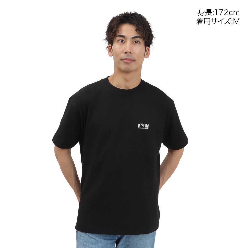 マンハッタンポーテージ（ManhattanPortage）（メンズ）半袖 プリントTシャツ MP-M579 BLACK