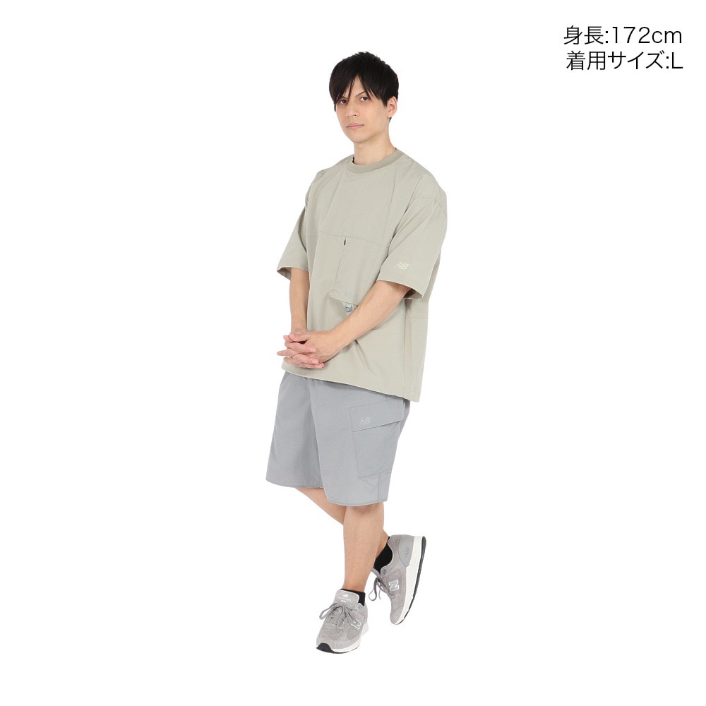 ニューバランス（new balance）（メンズ）オーバーサイズ半袖プルオーバー AMT55077OVN