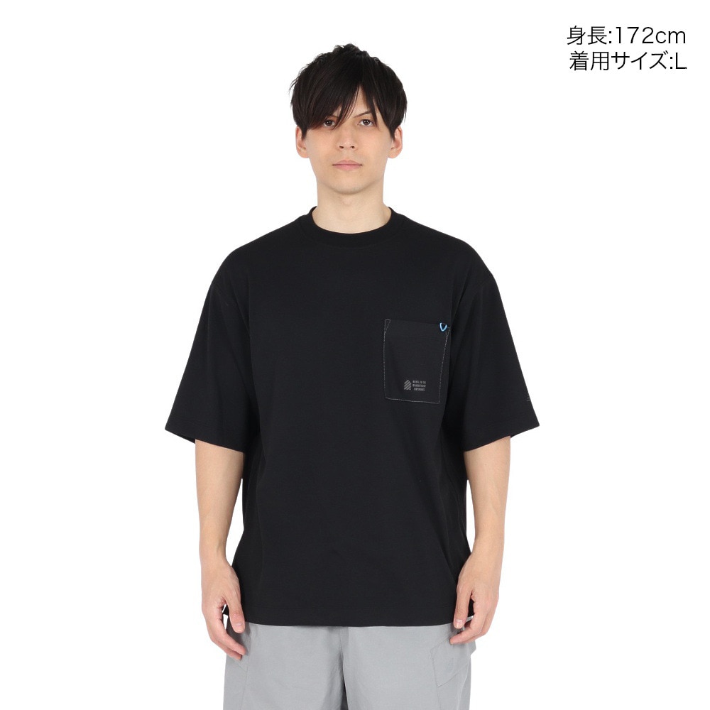 ニューバランス（new balance）（メンズ）オーバーサイズ半袖プルオーバー AMT55078BK