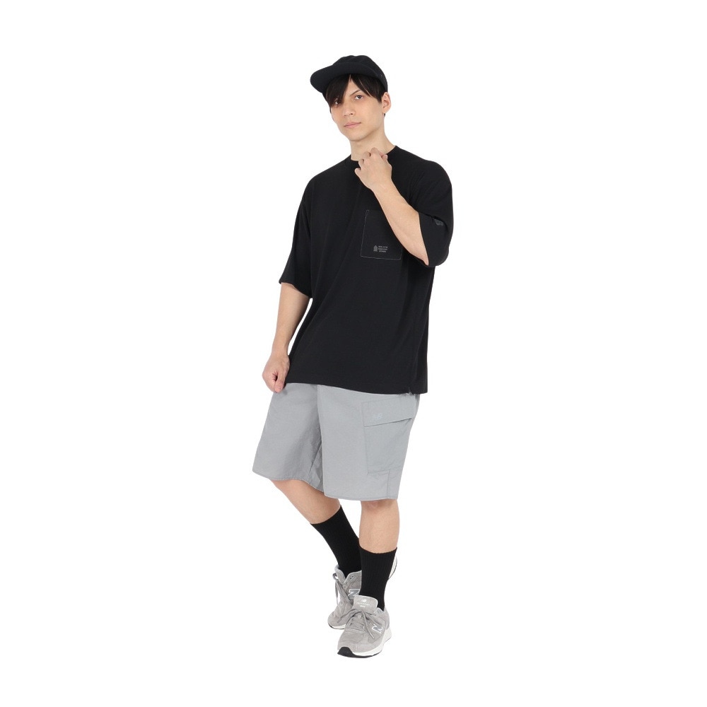 ニューバランス（new balance）（メンズ）オーバーサイズ半袖プルオーバー AMT55078BK