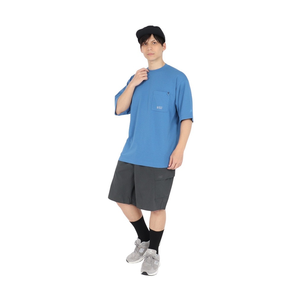ニューバランス（new balance）（メンズ）オーバーサイズ半袖プルオーバー AMT55078SET