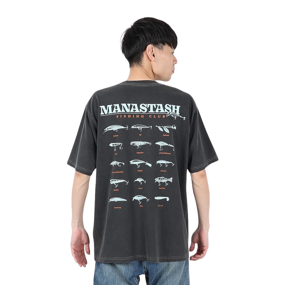 マナスタッシュ（MANASTASH）（メンズ）PUMICE 半袖 Tシャツ LURE 792-5134007 BLACK