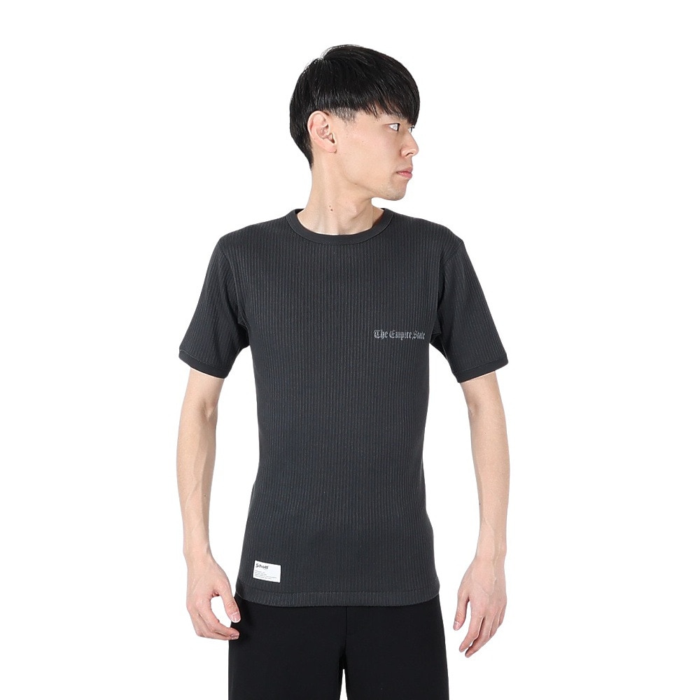 ショット（Schott）（メンズ）アーミーリブ Tシャツ 782-5134008 CHARCOAL