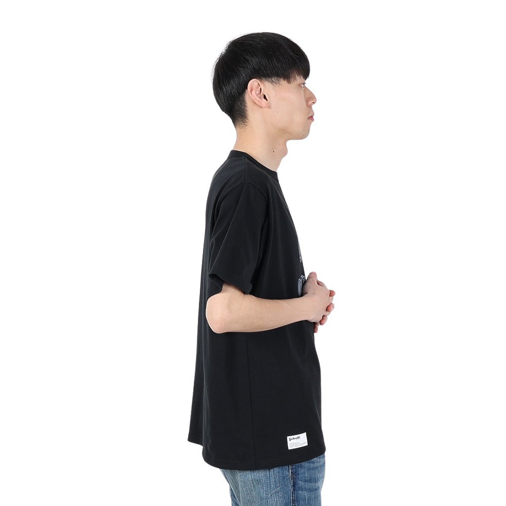 ショット（Schott）（メンズ）クオリティ・オーバー QUANITY 半袖Tシャツ 782-5134013 BLACK
