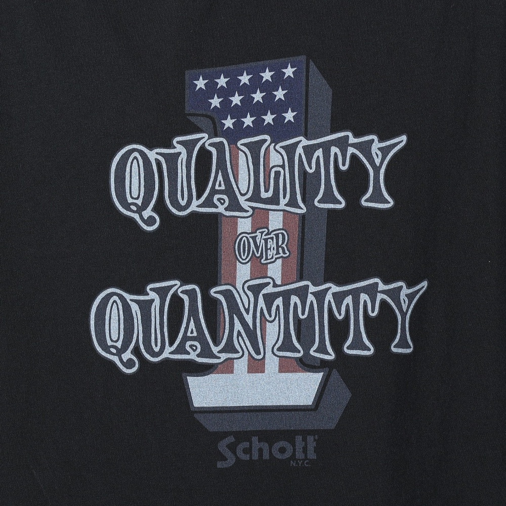 ショット（Schott）（メンズ）クオリティ・オーバー QUANITY 半袖Tシャツ 782-5134013 BLACK