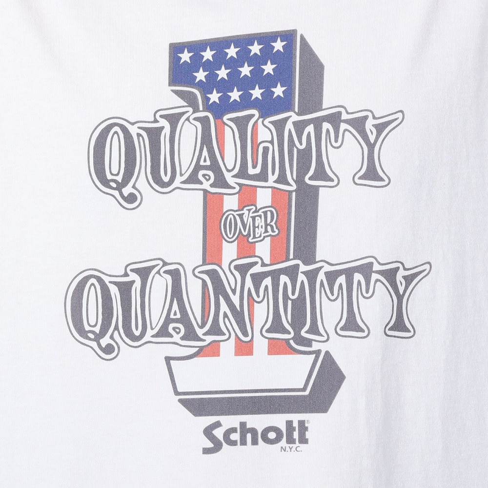 ショット（Schott）（メンズ）クオリティ・オーバー・クオンティティ Tシャツ 782-5134013 WHITE