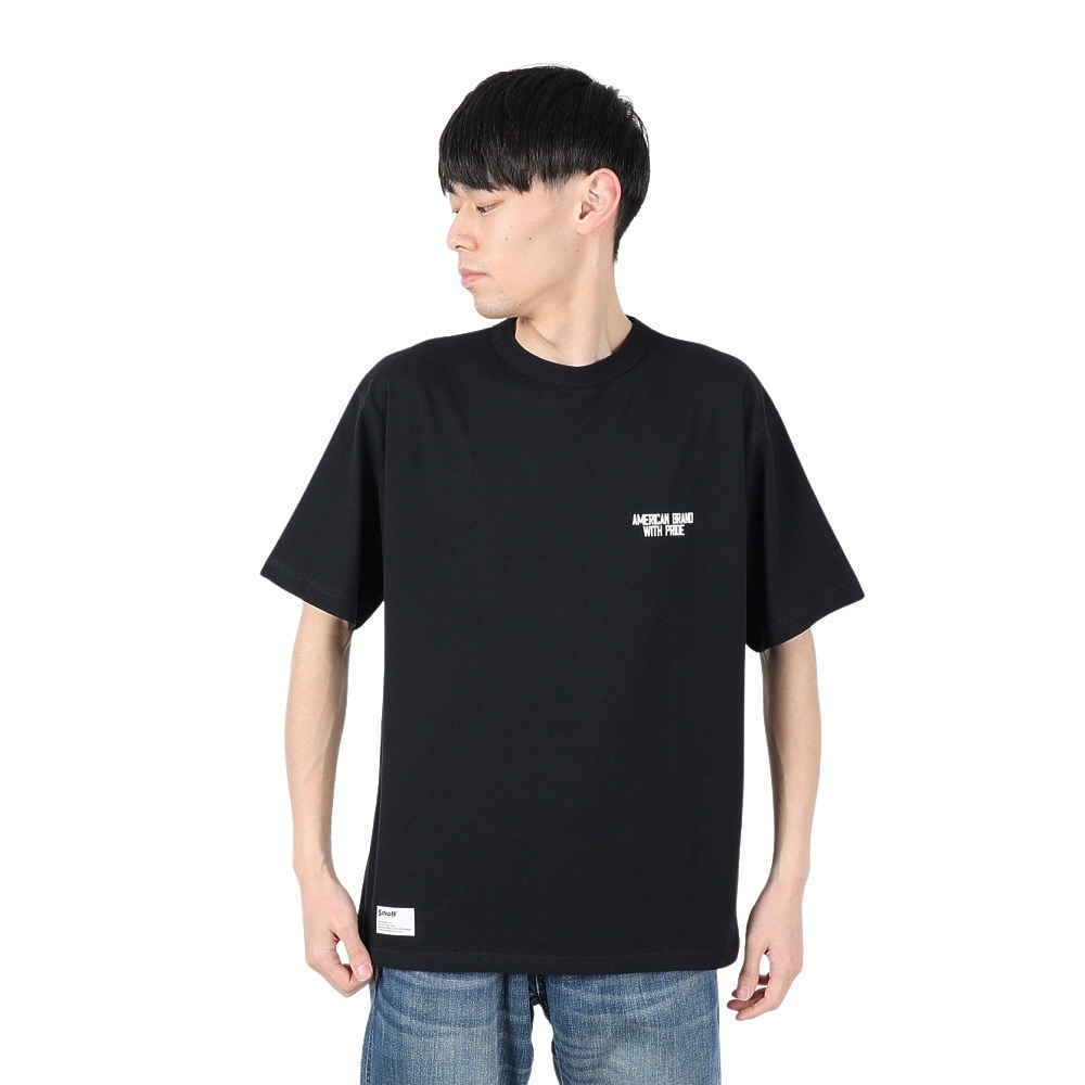 ショット（Schott）（メンズ）アメリカンブランド ウィズ プライド 半袖Tシャツ 782-5134015 BLACK