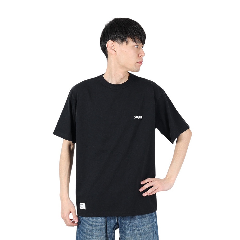 ショット（Schott）（メンズ）アーカイブタグ Tシャツ 782-5134021 BLACK