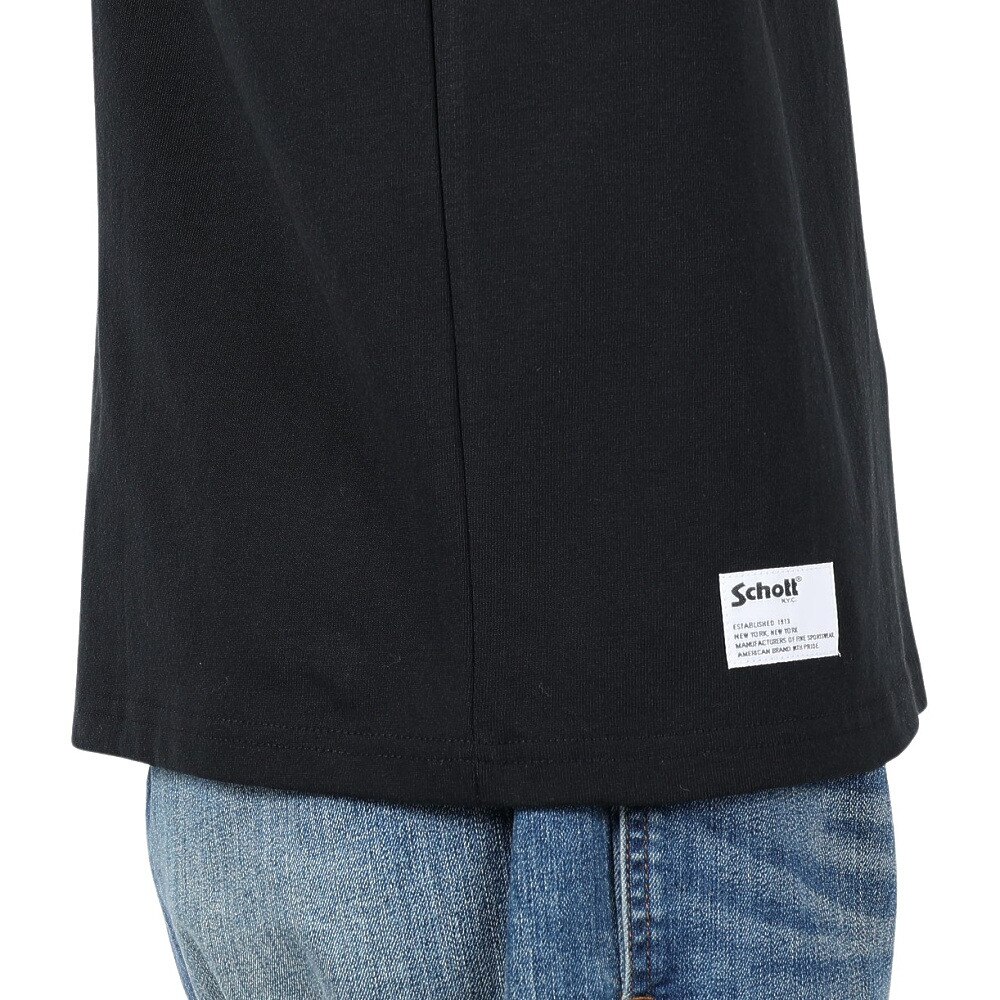 ショット（Schott）（メンズ）アーカイブタグ Tシャツ 782-5134021 BLACK