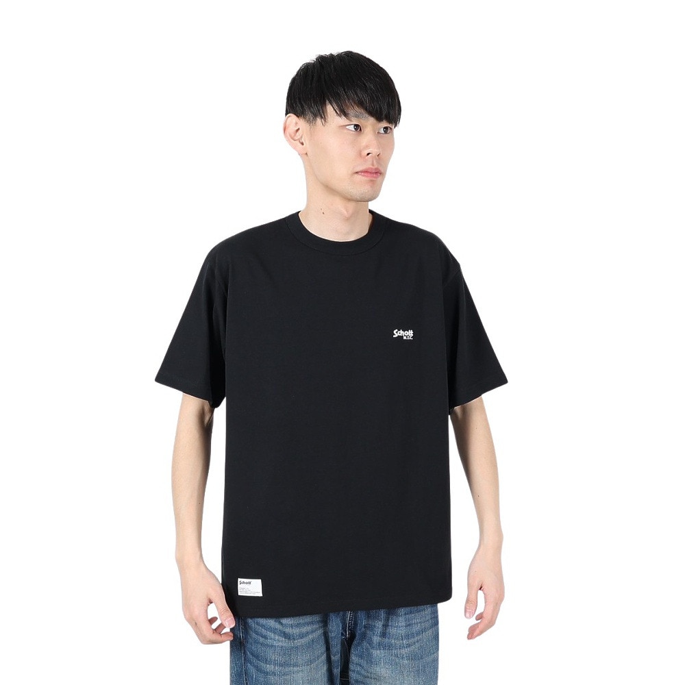 ショット（Schott）（メンズ）アーカイブタグ Tシャツ 782-5134021 BLACK