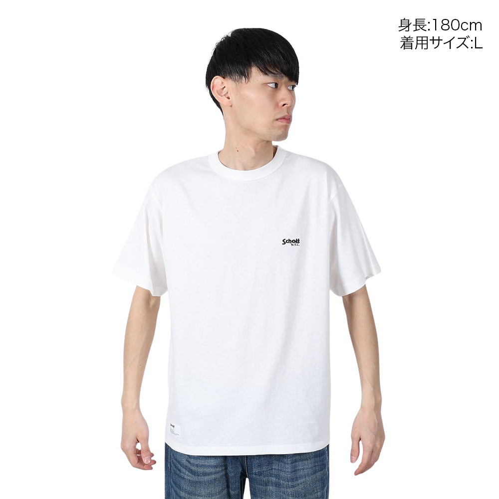 ショット（Schott）（メンズ）アーカイブタグ Tシャツ 782-5134021 WHITE