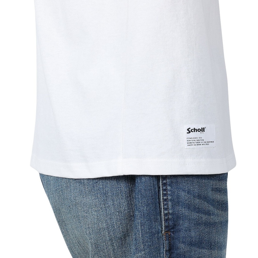 ショット（Schott）（メンズ）アーカイブタグ Tシャツ 782-5134021 WHITE
