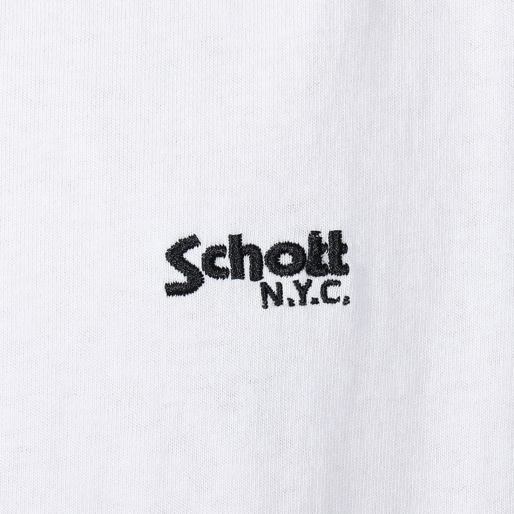 ショット（Schott）（メンズ）アーカイブタグ Tシャツ 782-5134021 WHITE