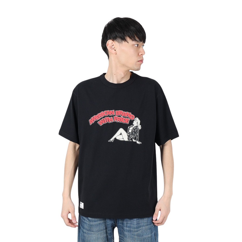 ショット（Schott）（メンズ）ガール Tシャツ 782-5134027 BLACK
