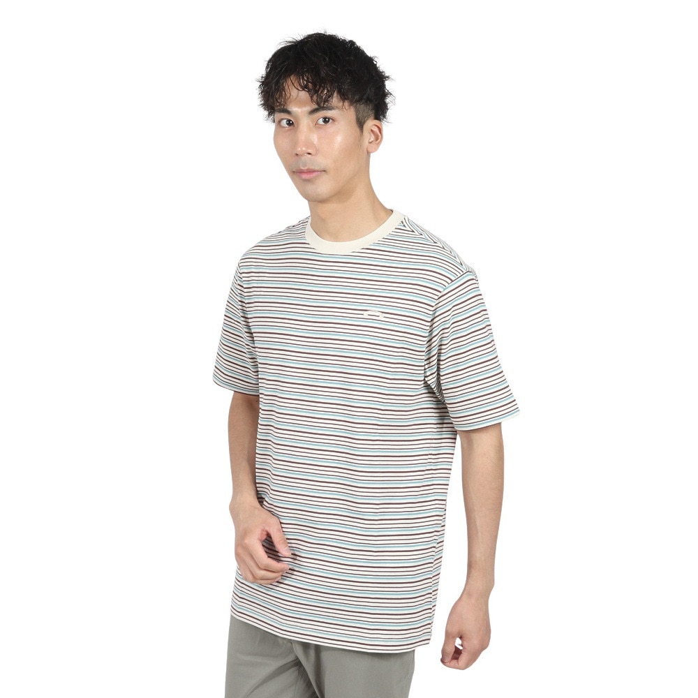 オークリー（OAKLEY）（メンズ）リラックス ストライプド 半袖Tシャツ FOA406158-12V