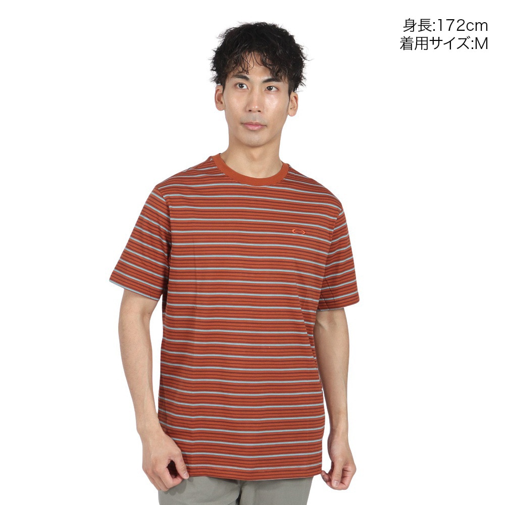 オークリー（OAKLEY）（メンズ）リラックス ストライプド 半袖Tシャツ FOA406158-43W