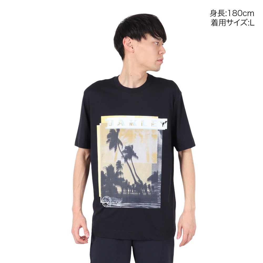 オークリー（OAKLEY）（メンズ）SUNSET PALMS 半袖Tシャツ FOA406853-02E