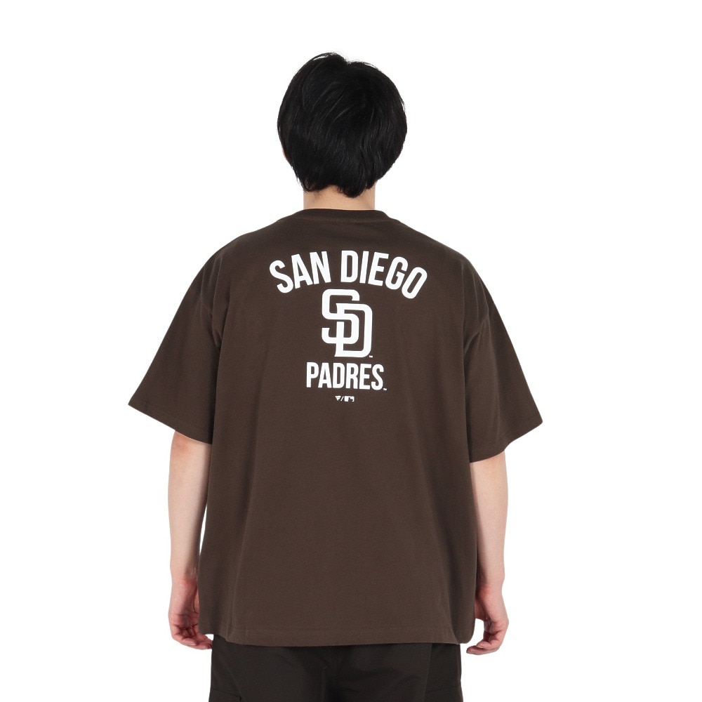 MJ・MLB（MJ・MLB）（メンズ）半袖Tシャツ サンディエゴ・パドレス 3段ロゴ ML0125SS0012-BRN