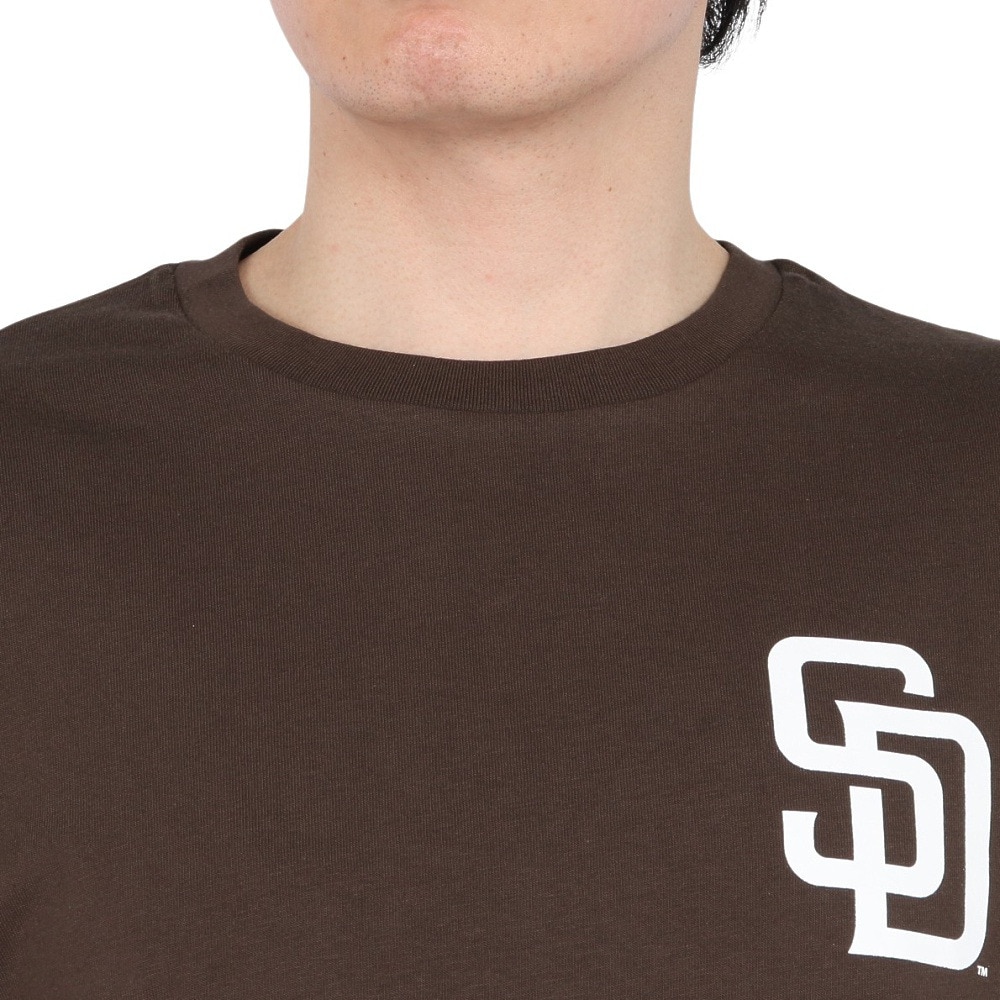 MJ・MLB（MJ・MLB）（メンズ）半袖Tシャツ サンディエゴ・パドレス 3段ロゴ ML0125SS0012-BRN