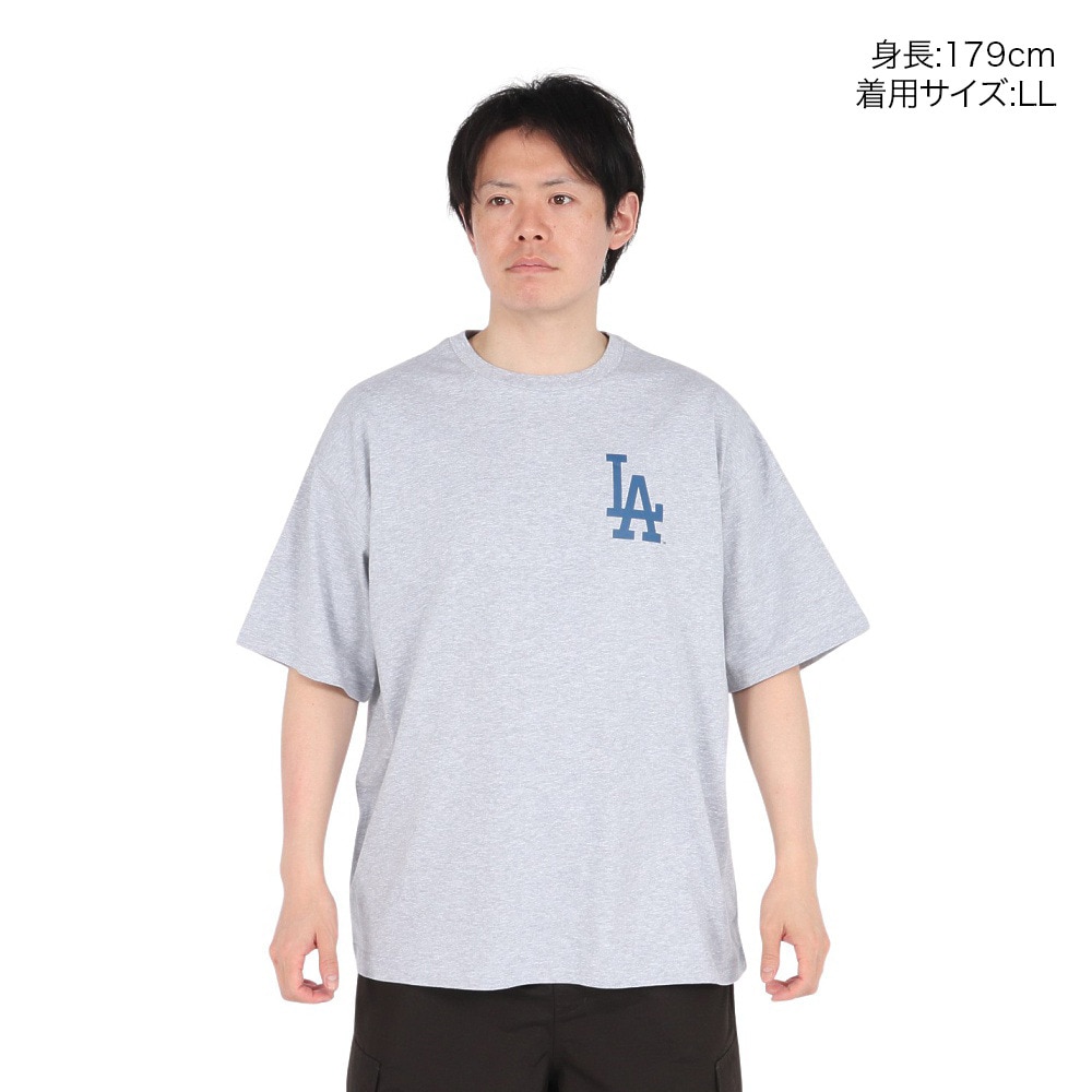 MJ・MLB（MJ・MLB）（メンズ）半袖Tシャツ ロサンゼルス・ドジャース 3段ロゴ ML0125SS0012-GRY