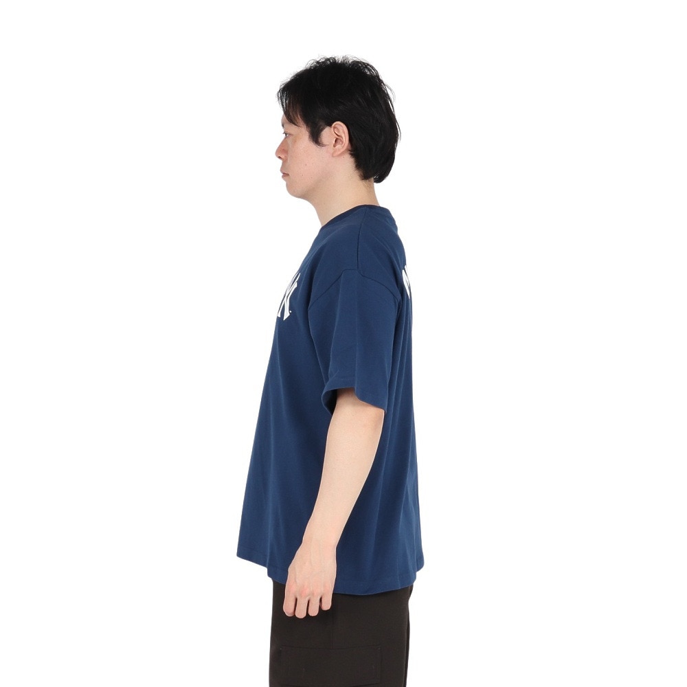 MJ・MLB（MJ・MLB）（メンズ）半袖Tシャツ ニューヨーク・ヤンキース 3段ロゴ ML0125SS0012-NVY
