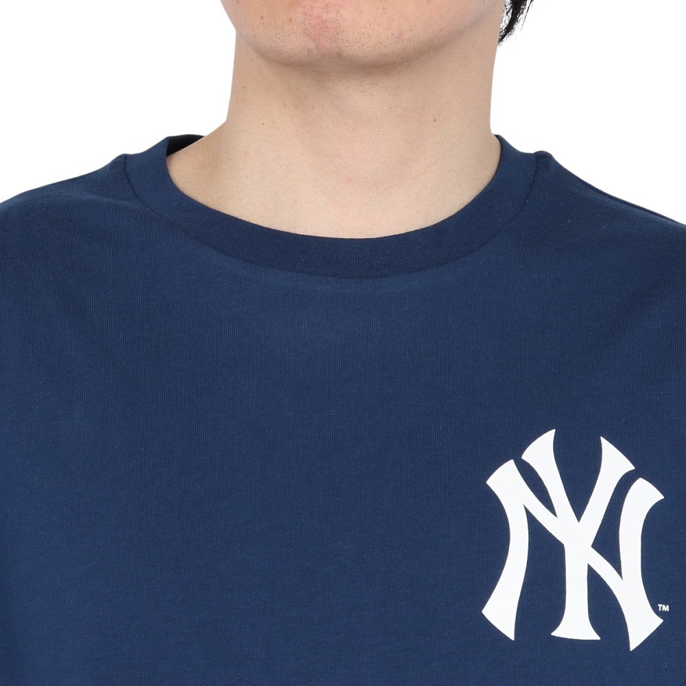 MJ・MLB（MJ・MLB）（メンズ）半袖Tシャツ ニューヨーク・ヤンキース 3段ロゴ ML0125SS0012-NVY