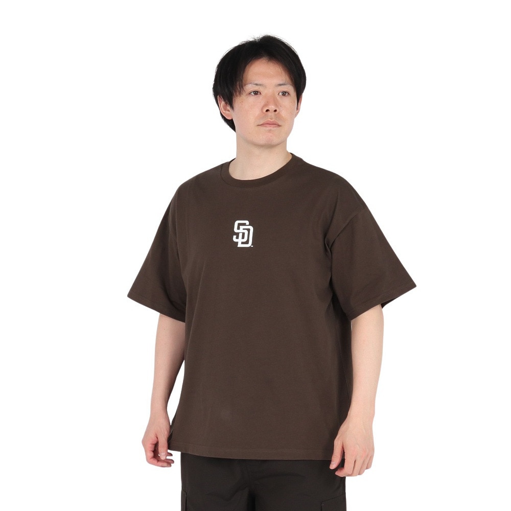 MJ・MLB（MJ・MLB）（メンズ）半袖Tシャツ サンディエゴ・パドレス アーチ ML0125SS0013-BRN