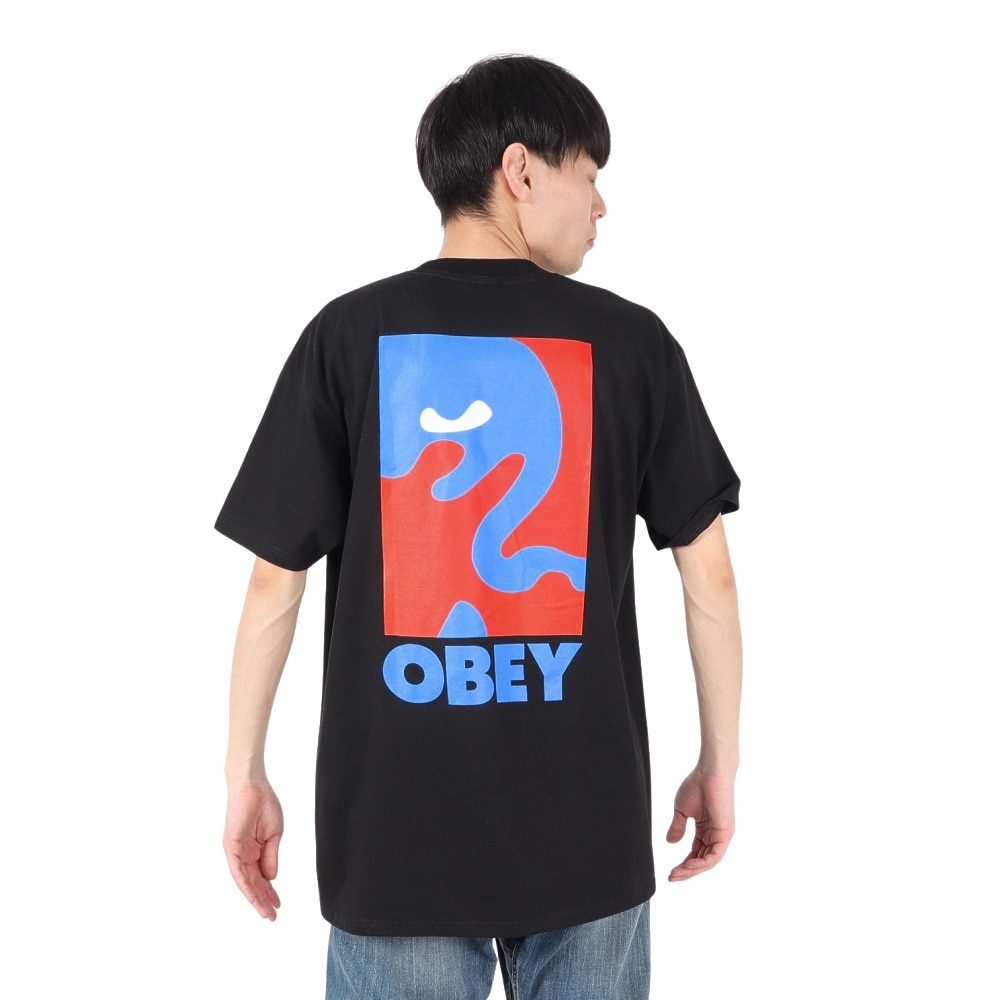 オベイ（OBEY）（メンズ）CROPPED ICON クラシック 半袖Tシャツ 165264064BLKO25P