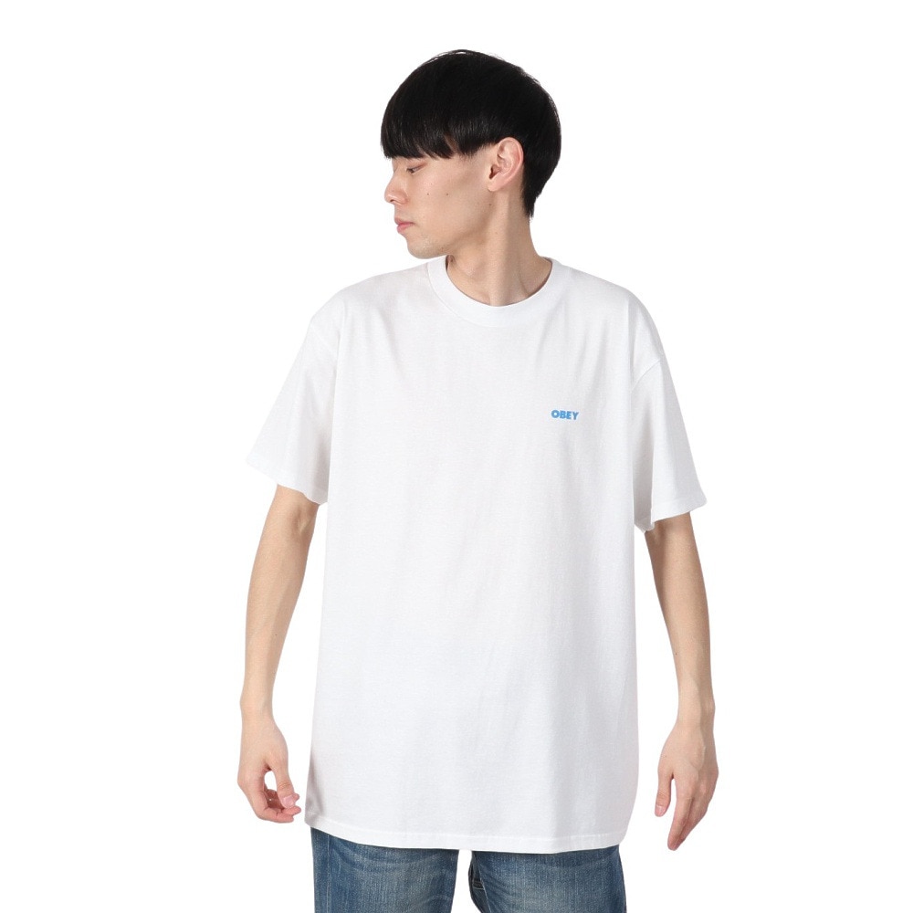 オベイ（OBEY）（メンズ）CROPPED ICON クラシック 半袖Tシャツ 165264064WHTO25P