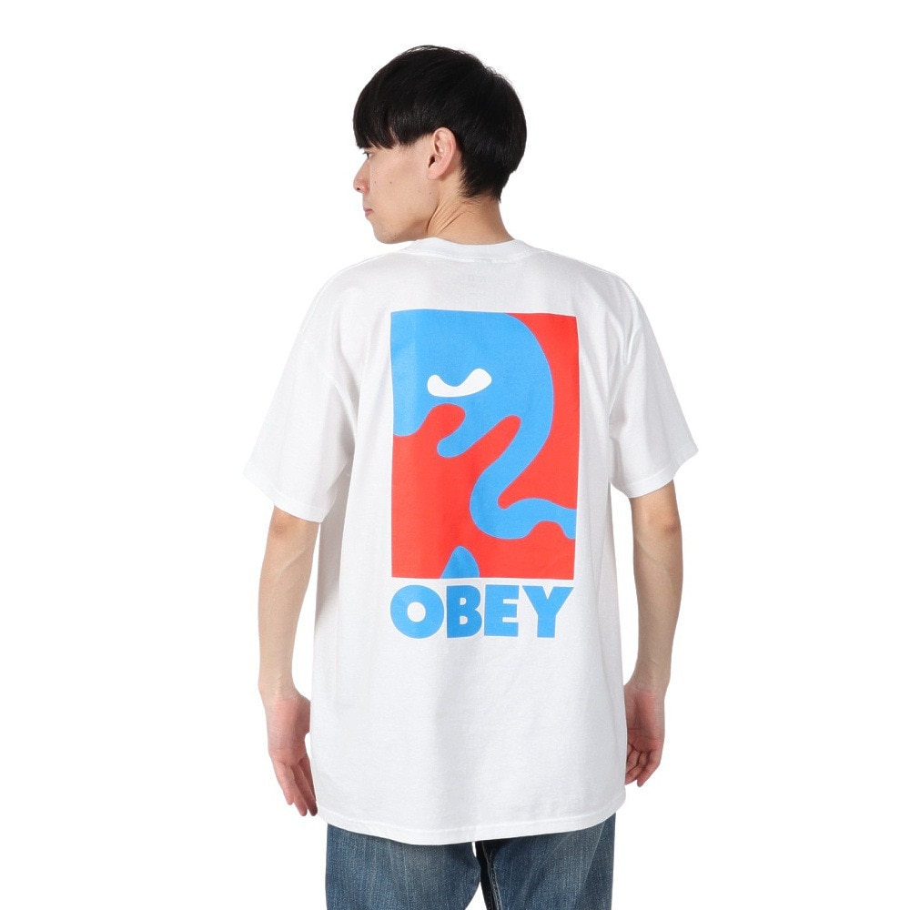 オベイ（OBEY）（メンズ）CROPPED ICON クラシック 半袖Tシャツ 165264064WHTO25P