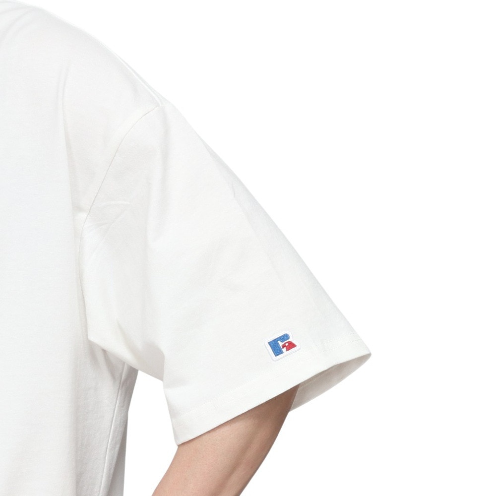 ラッセル（RUSSELL）（メンズ）アーチロゴ 半袖Tシャツ RBM25S0005 WHT