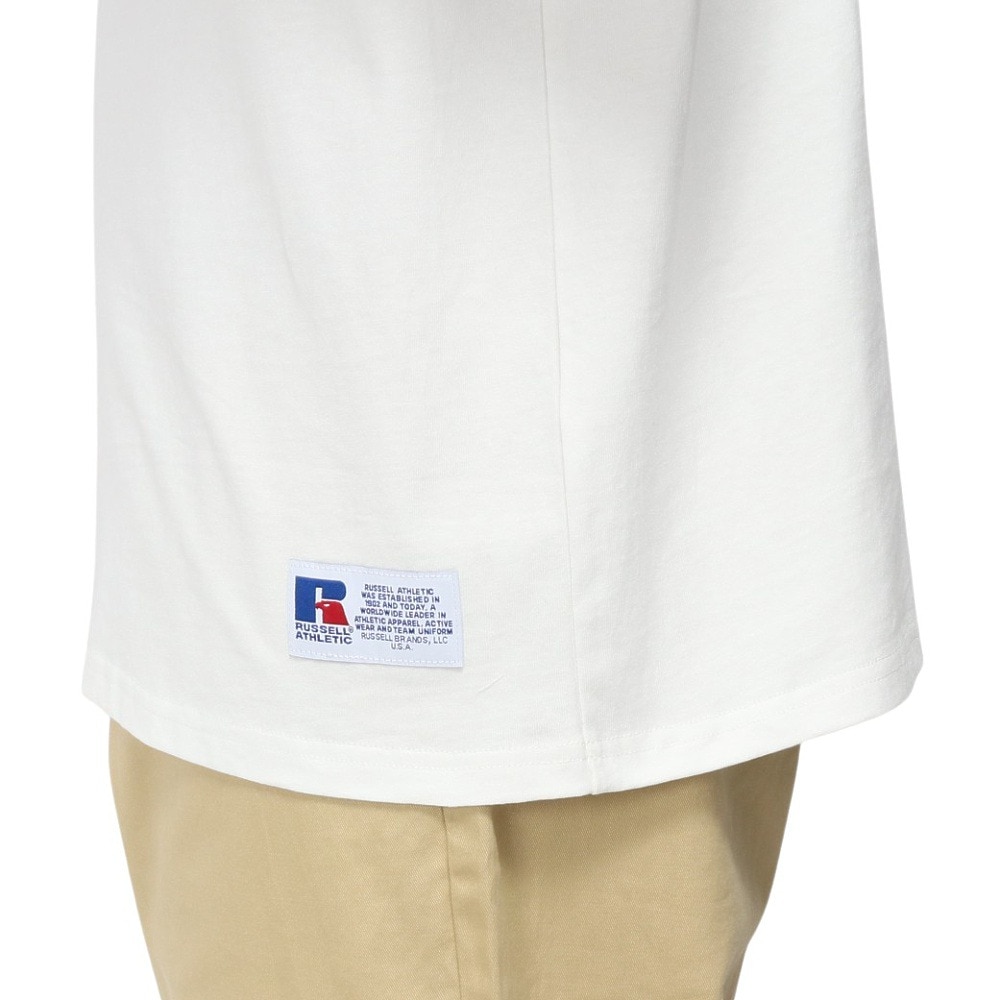 ラッセル（RUSSELL）（メンズ）アーチロゴ 半袖Tシャツ RBM25S0005 WHT