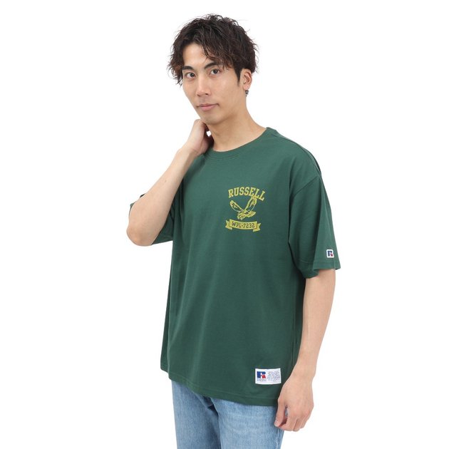 ラッセル（RUSSELL）（メンズ）イーグル ワイド 半袖 Tシャツ 