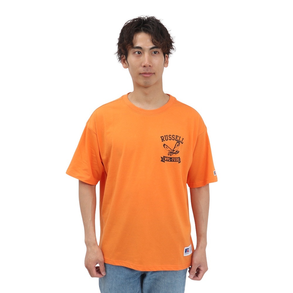 ラッセル（RUSSELL）（メンズ）イーグル ワイド 半袖 Tシャツ RBM25S0006 ORG