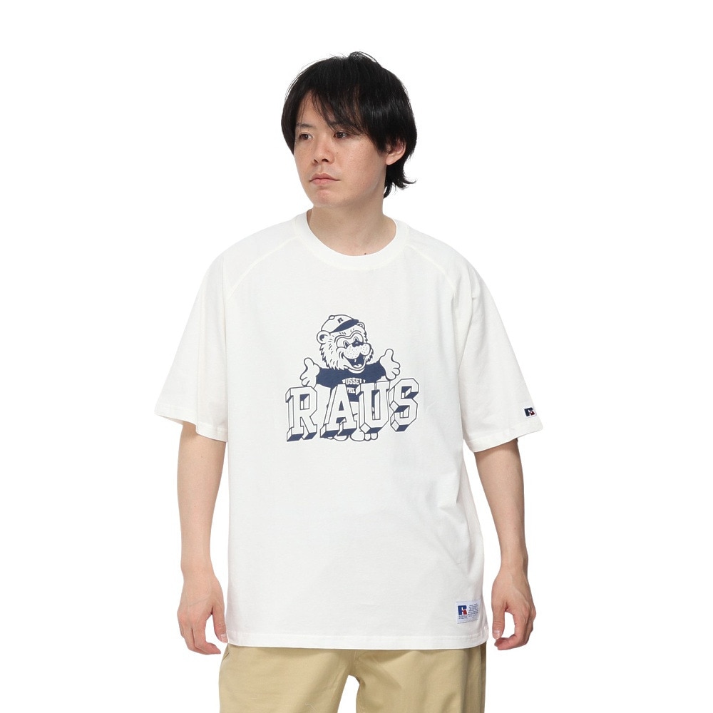 ラッセル（RUSSELL）（メンズ）ベアラグラン 半袖Tシャツ RBM25S0008 WHT