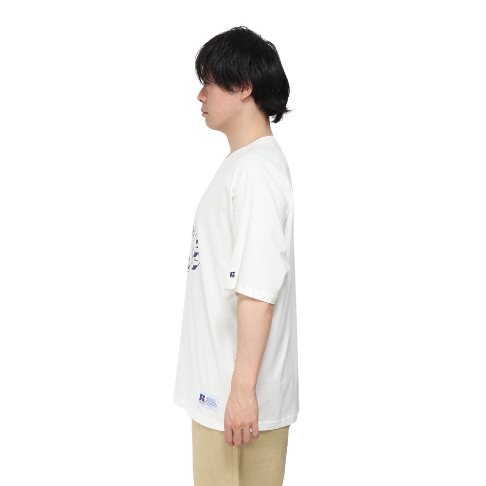 ラッセル（RUSSELL）（メンズ）ベアラグラン 半袖Tシャツ RBM25S0008 WHT
