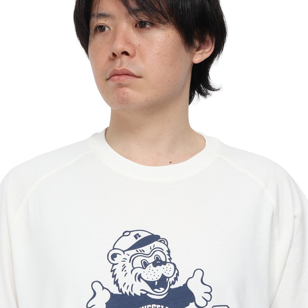ラッセル（RUSSELL）（メンズ）ベアラグラン 半袖Tシャツ RBM25S0008 WHT