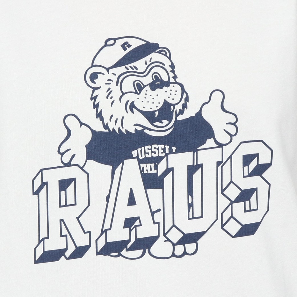 ラッセル（RUSSELL）（メンズ）ベアラグラン 半袖Tシャツ RBM25S0008 WHT