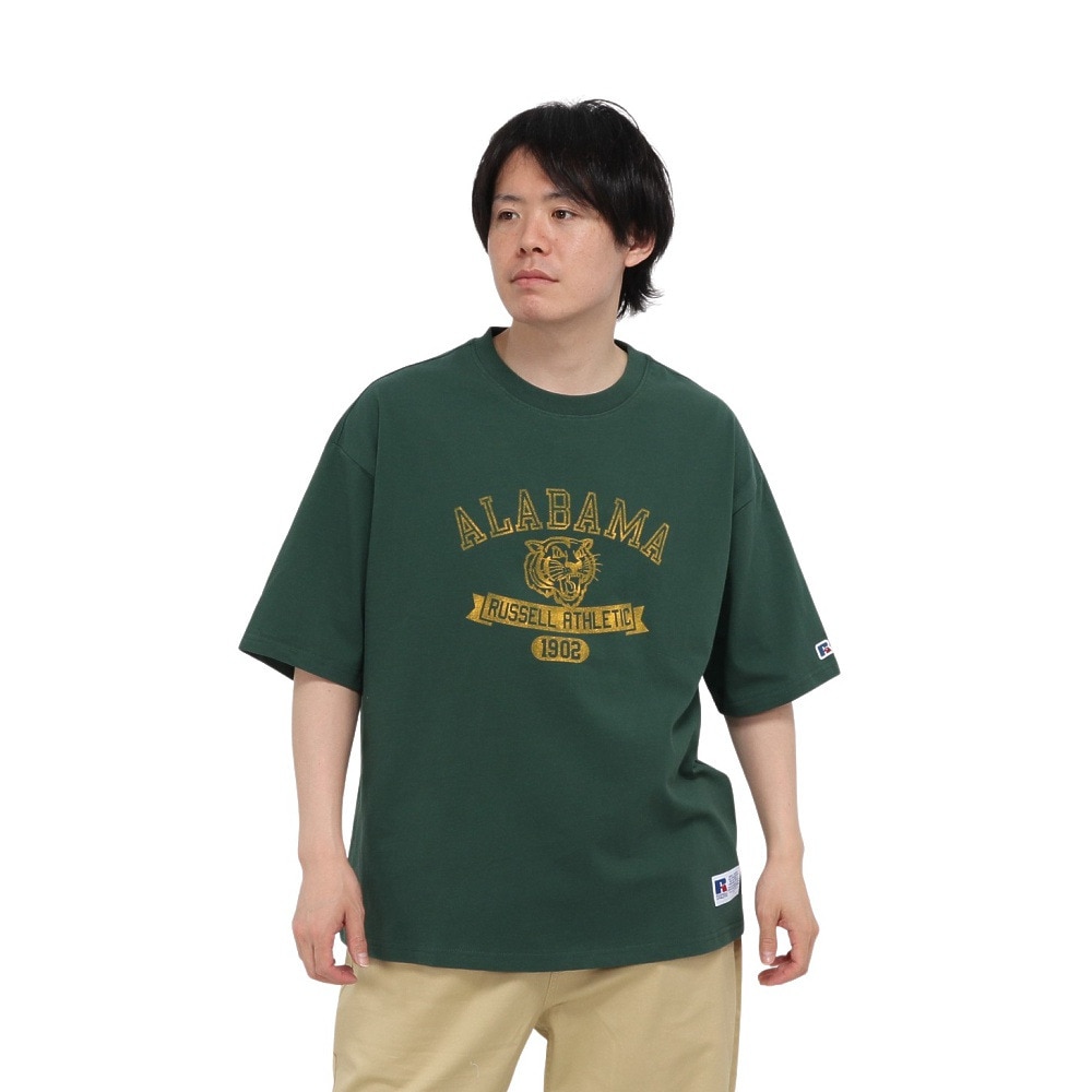 ラッセル（RUSSELL）（メンズ）カレッジタイガー 半袖Tシャツ RBM25S0009 DGRN