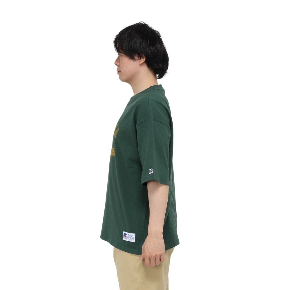 ラッセル（RUSSELL）（メンズ）カレッジタイガー 半袖Tシャツ RBM25S0009 DGRN