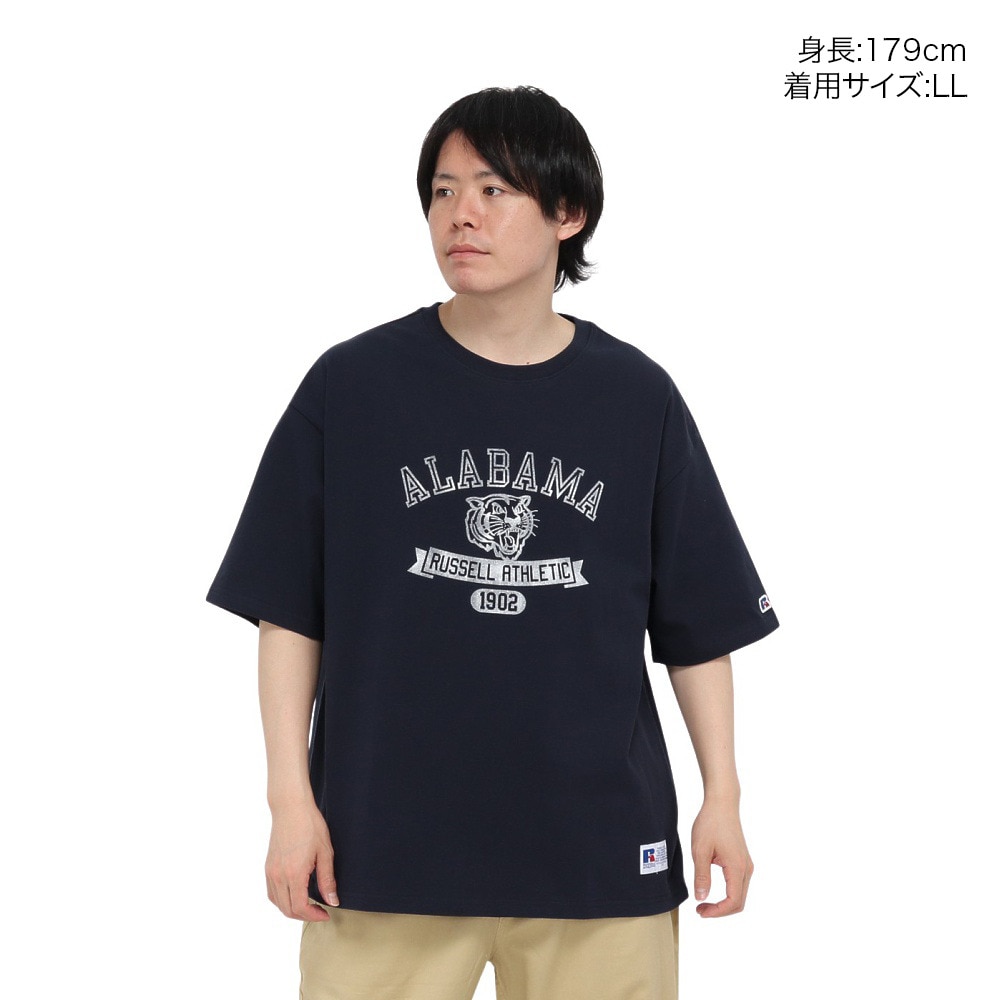 ラッセル（RUSSELL）（メンズ）カレッジタイガー 半袖Tシャツ RBM25S0009 NVY