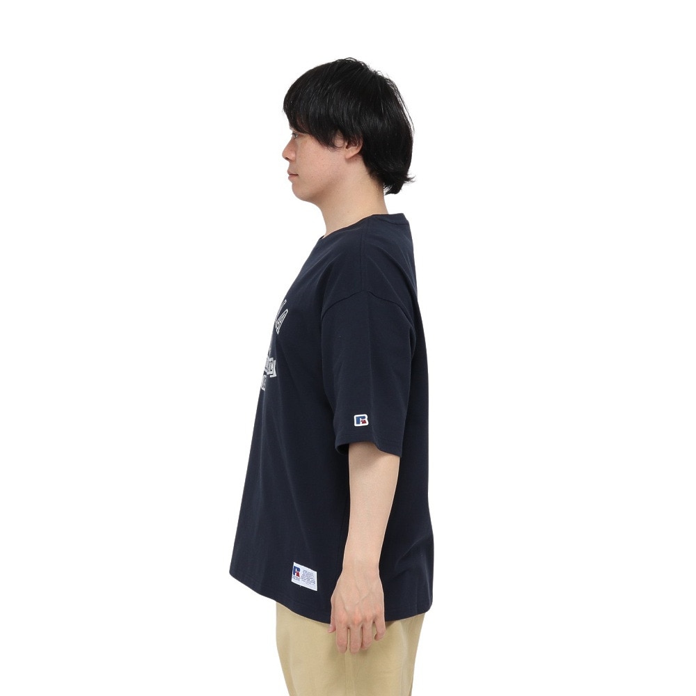 ラッセル（RUSSELL）（メンズ）カレッジタイガー 半袖Tシャツ RBM25S0009 NVY
