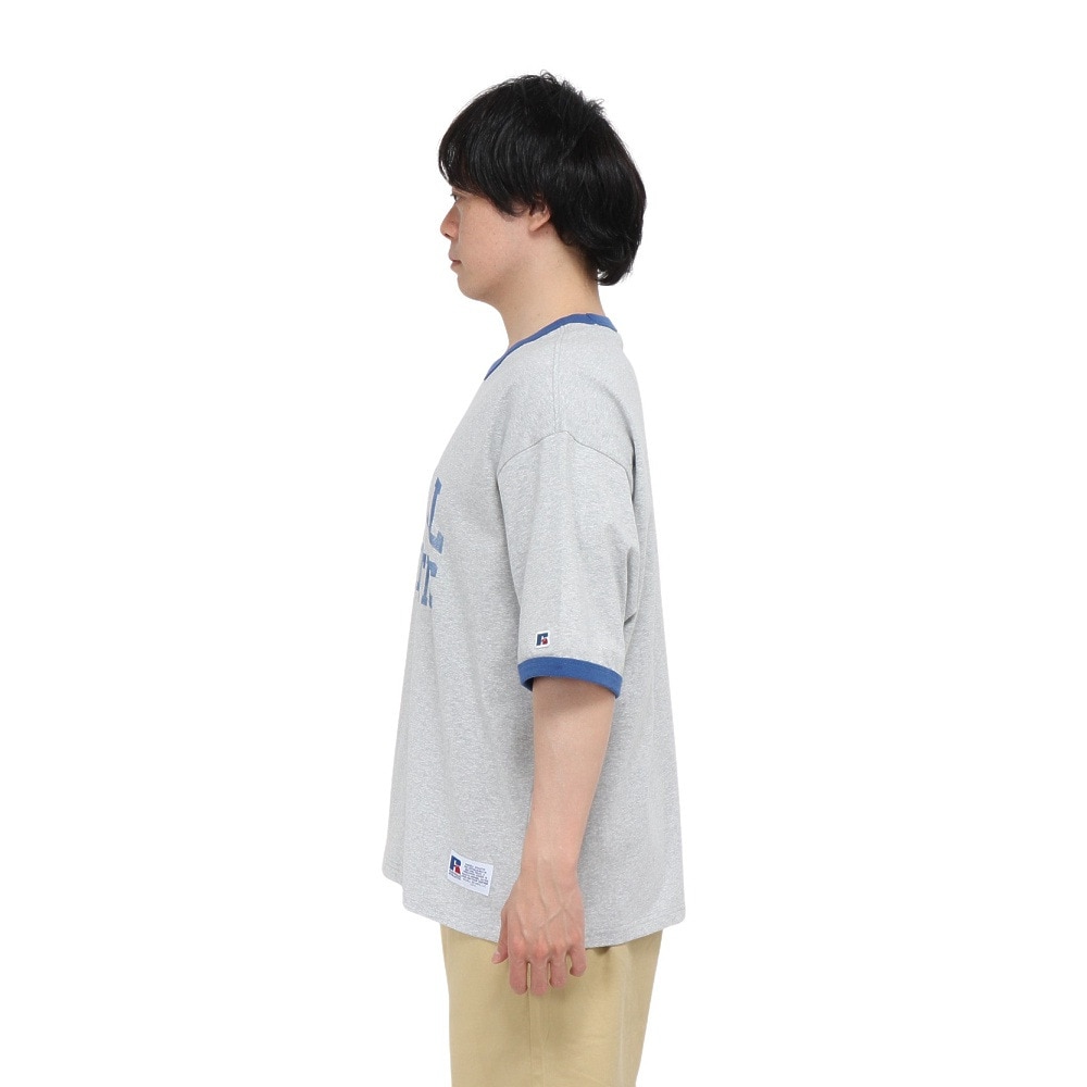 ラッセル（RUSSELL）（メンズ）カレッジリンガー 半袖Tシャツ RBM25S0010 MGRY