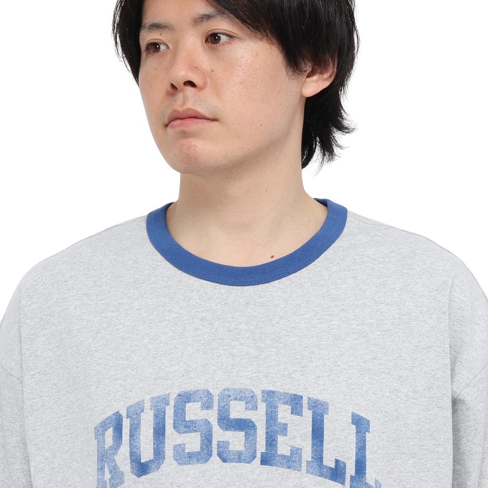 ラッセル（RUSSELL）（メンズ）カレッジリンガー 半袖Tシャツ RBM25S0010 MGRY